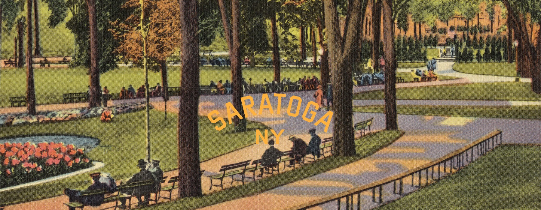 City park, Saratoga Spa, N.Y. ©Boston Public Library